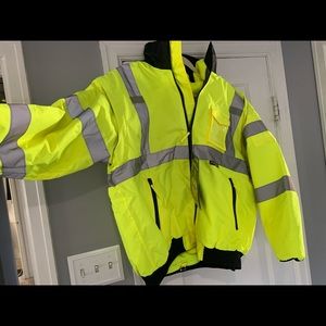 Safety jacket,winter XL reflective construction